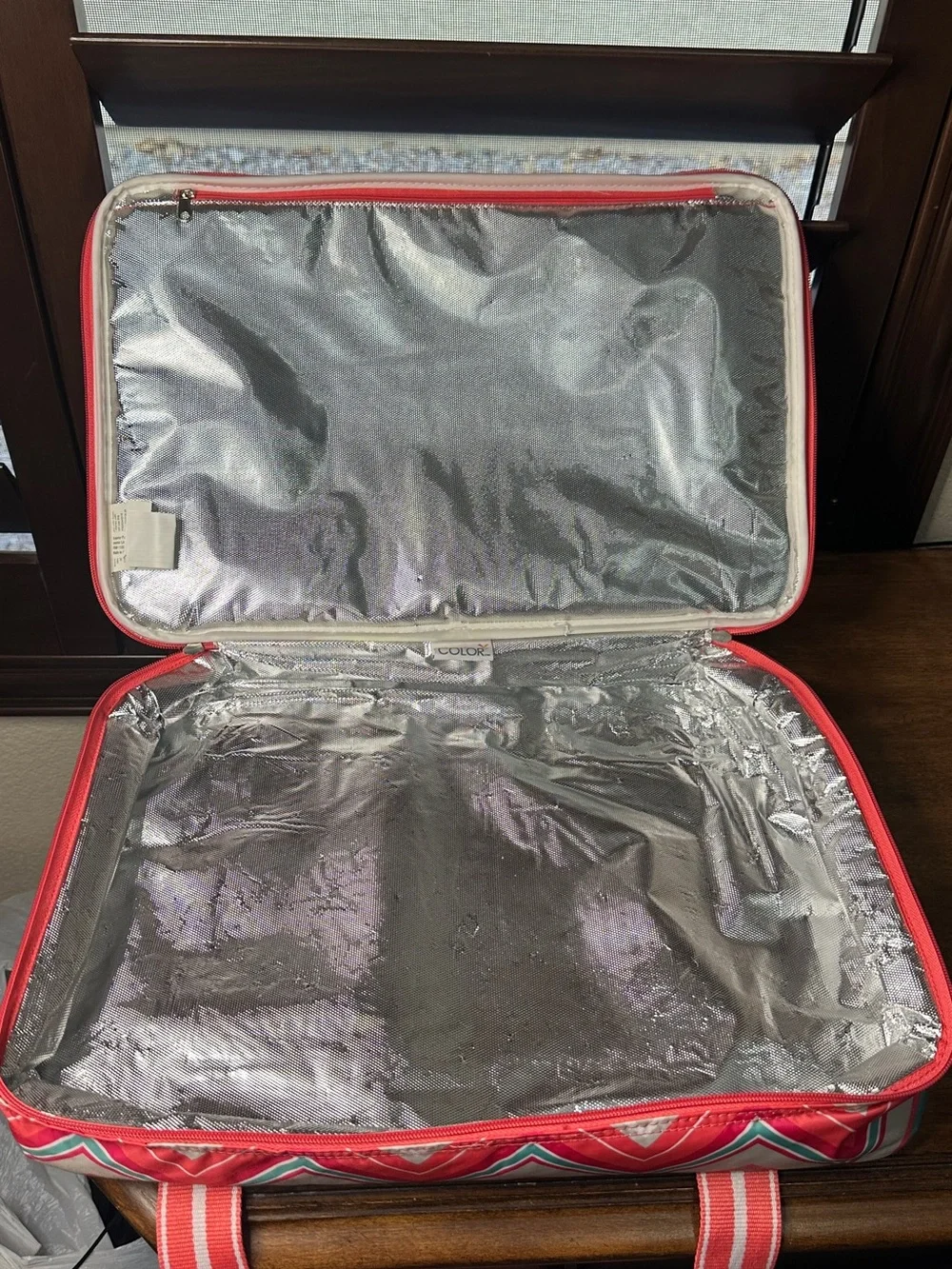 All For Color Metallic Silver Insulated Food Transport Tote